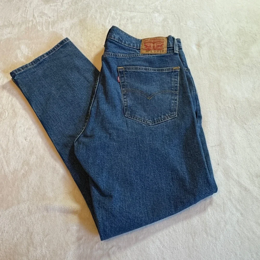 Levi's 505 Regular Fit Jeans Mens 36x32 Blue Straight Leg Medium Wash Denim